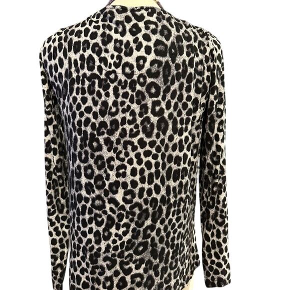 Mario Serrani Women’s Size XL Brown/Black Leopard Print Crew Neck Sweater Soft - Picture 3 of 3